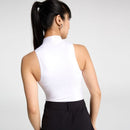 Calee Long Sleeve Calia Womens Inspire Halter Thong Bodysuit Pure White
