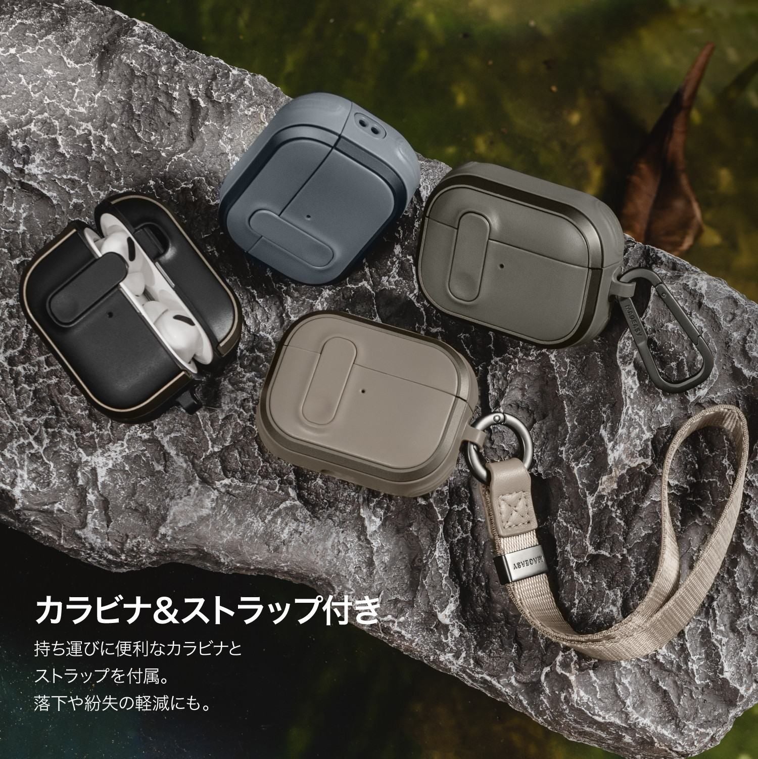 Earphone Case Airpods Pro2 Pro Magsafe 2 Mageasy Odyssey With Wrist Strap