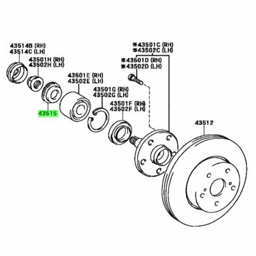 Toyota Others Chaser Cresta Mark 2 Jzx100 Jzx110 V G Ir-V Skid Control Rotor