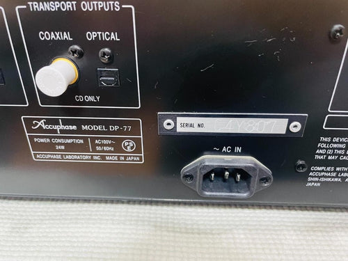 Accuphase Cd Sacd Players Dp-77