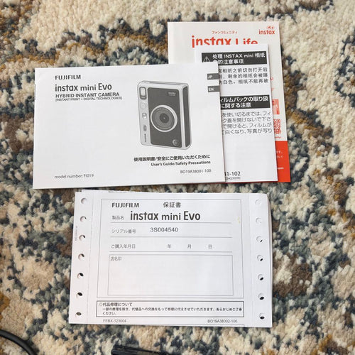 Fujifilm Instant Camera Body Instax Mini Evo Sd