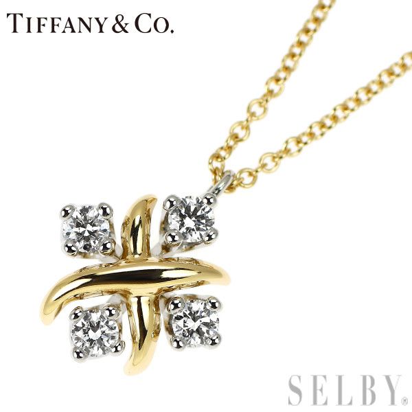 Tiffany Necklace Pt950/ K18Yg