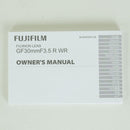Fujifilm Lens (Single Focus) Gf30Mmf3.5 R Wr G