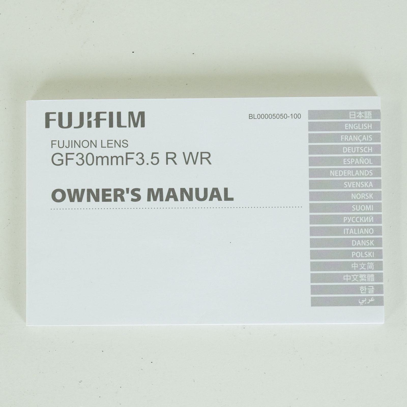 Fujifilm Lens (Single Focus) Gf30Mmf3.5 R Wr G
