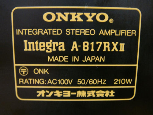 Onkyo Integrated Amplifiers Integra A-817Rx