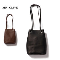 Mr.Olive Tote Bag Waterproof Washable Leather "2Way Small Cylinder Me653