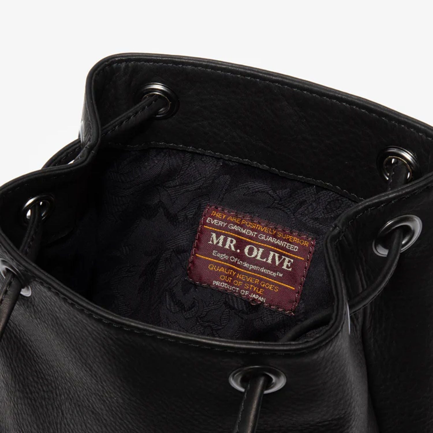 Mr.Olive Tote Bag Waterproof Washable Leather "2Way Small Cylinder Me653