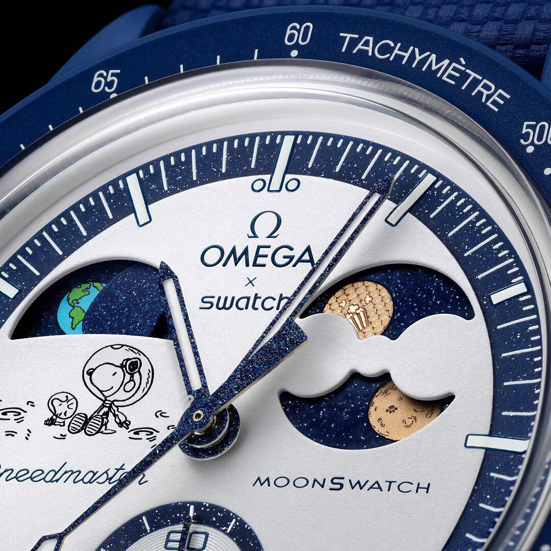 Quartz Watches Omega Swatch Moonswatch Popcorn Navy
