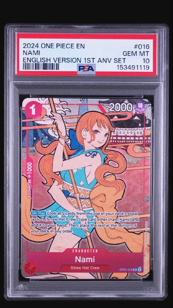 One Piece Card Game Psa 10 1Stanniversary