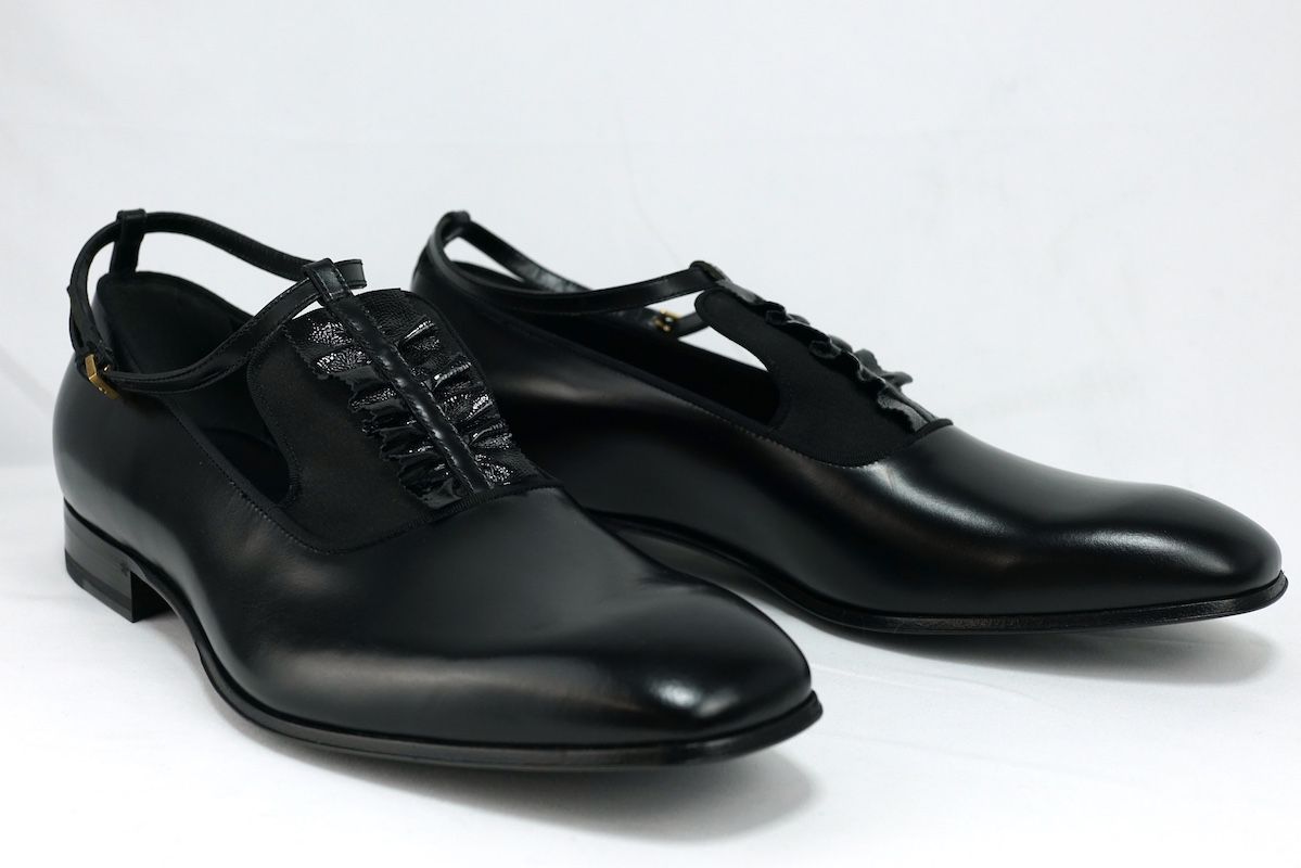 Gucci Dress Business Shoes Mary Janes Shezan Gross Grain 9 483976 Azm50