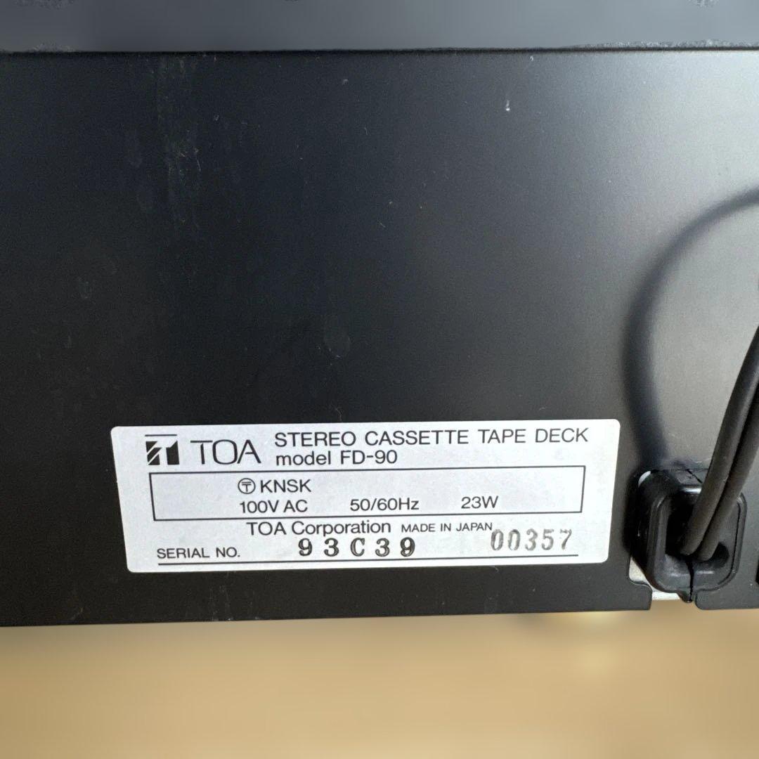 Cd Md Cassette Deck Toa Fd-90