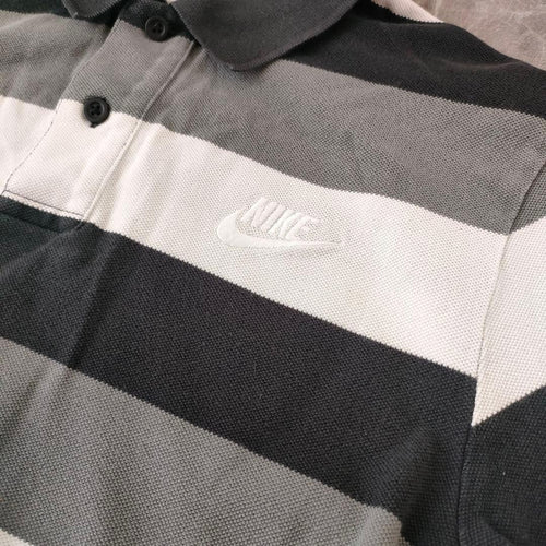 Nike Polo Shirts Border Shirt Black Gray 00S E