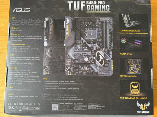 Cpus Tuf B450-Pro Gaming+Amd Ryzen 7 3700X