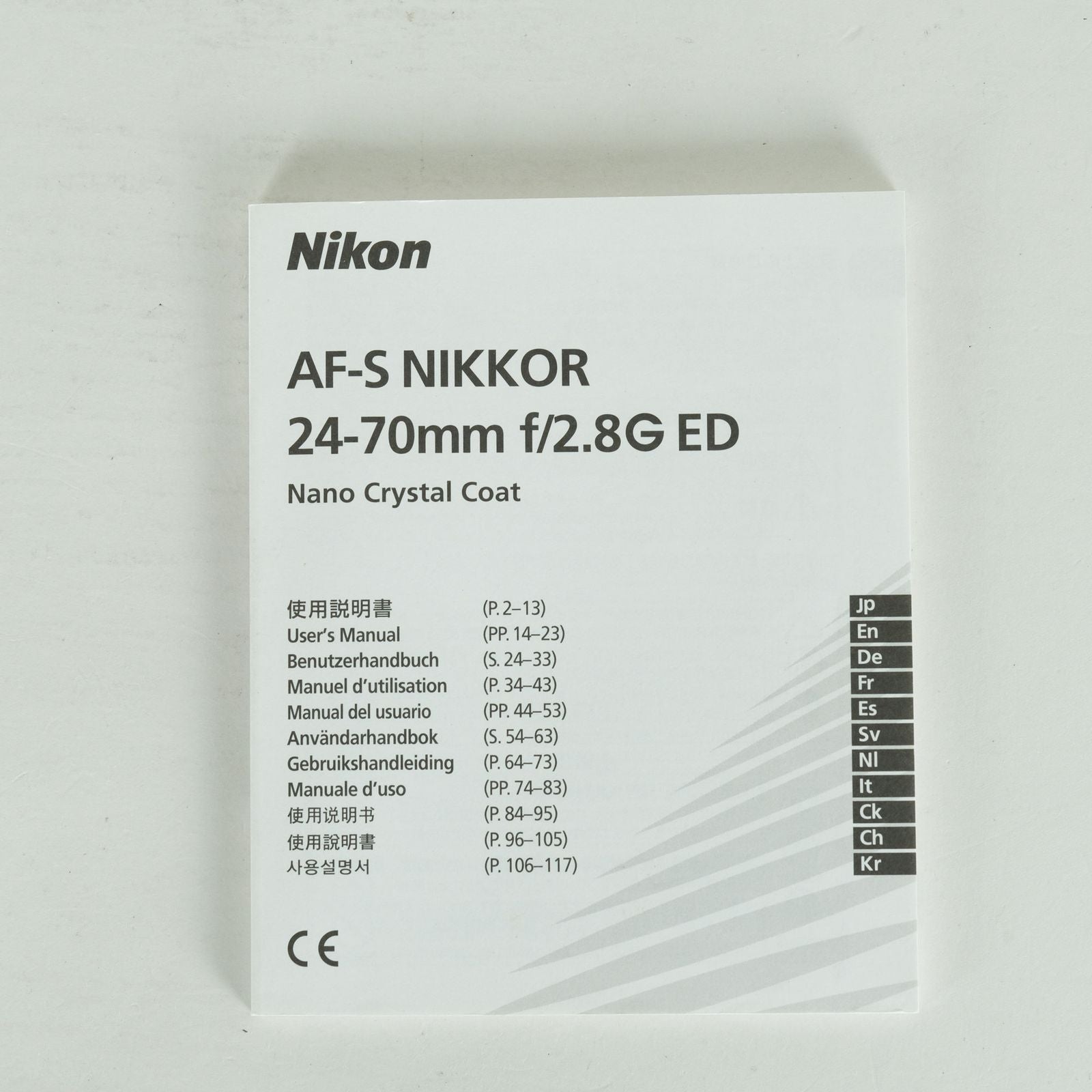 Nikon Lens (Zoom) Af-S Nikkor 24-70Mm F/2.8G Ed F