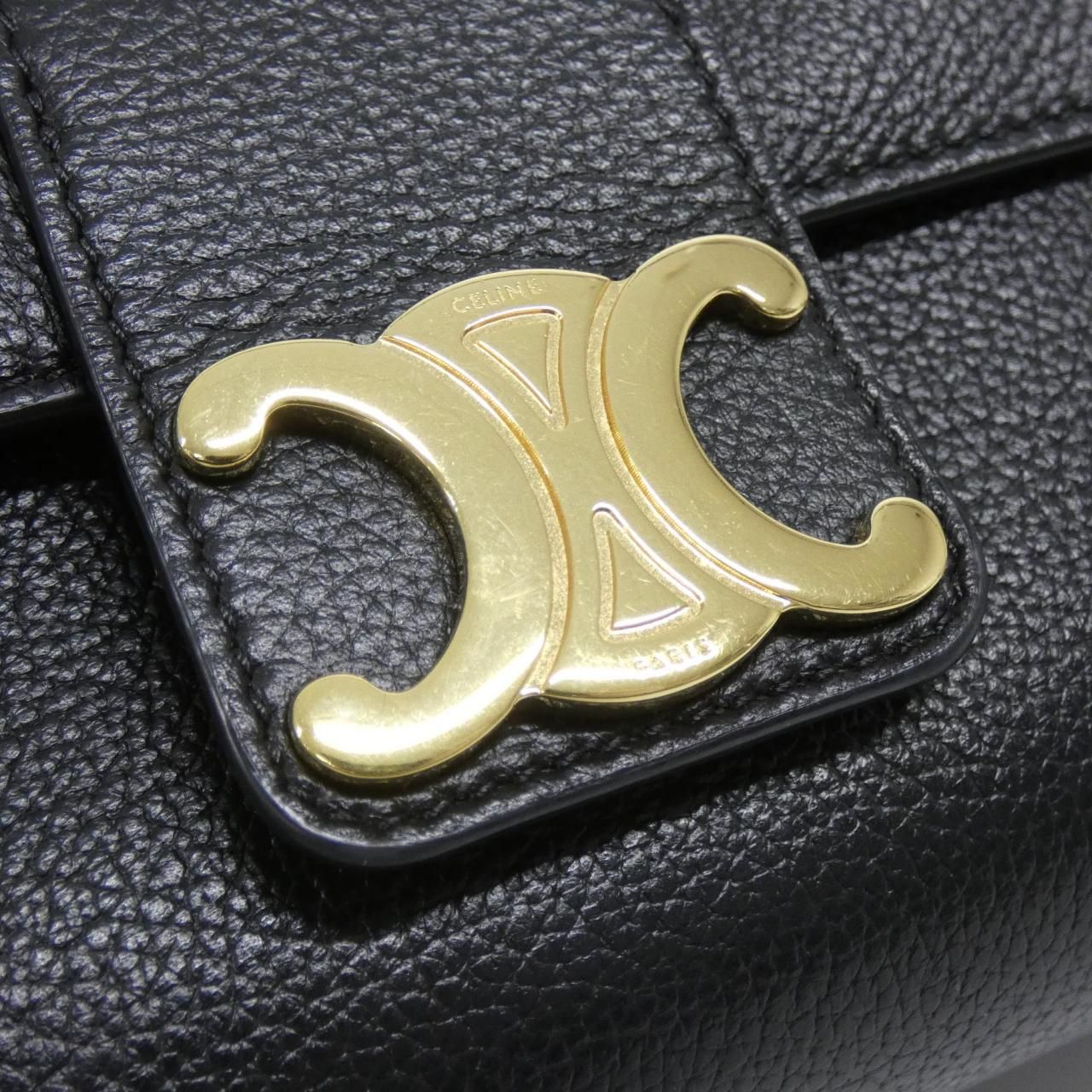 Celine Shoulder Bag 10N113Ggr 38No/Black( Gold(