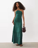 Long Sleeves, Three Quarter Sleeve T Mango Teen Halterneck Tiered Maxi Dress