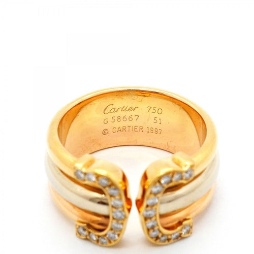 Cartier Ring 2C 18Kyg 18Kwg 18Kpg 51
