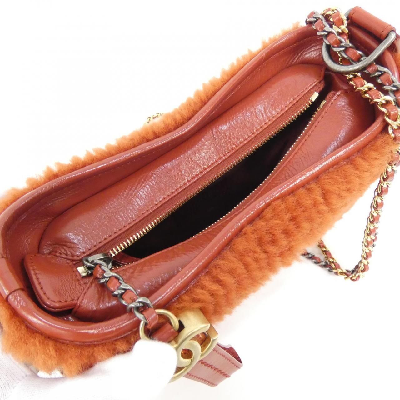 Chanel Shoulder Bag 91810 Brown( Aged Metal+Gold+Silver(