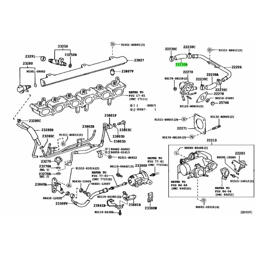 Toyota Engine Parts Chaser Cresta Mark 2 Soarer Iscv No.2 Jzx100 Jzz30 V G Gtt