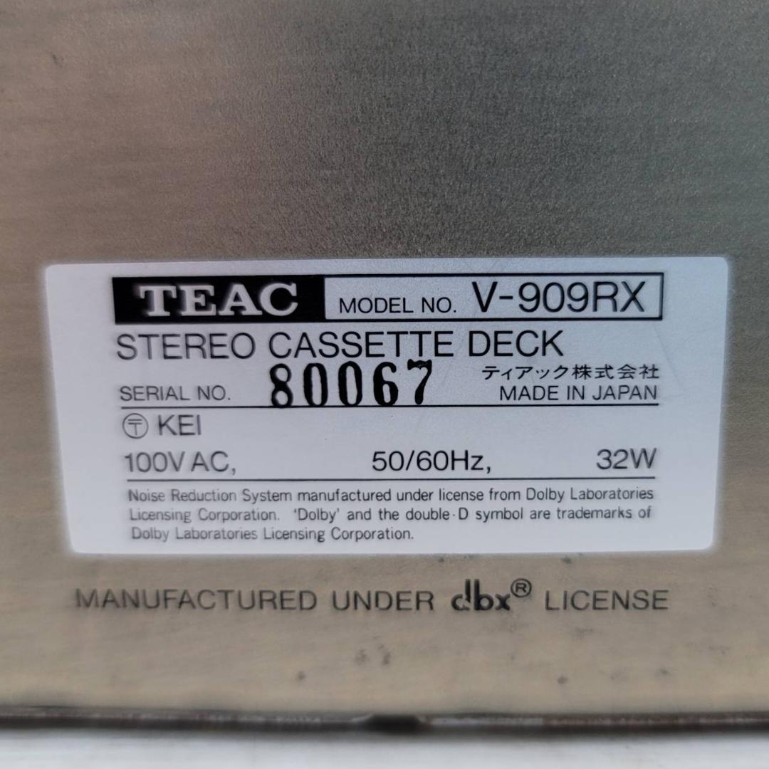 Teac Cd, Md Cassette Decks V-909Rx