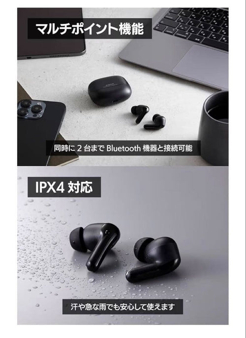 Elecom Wireless Earphones Bluetooth5.4Lbt-Tws20Ecbk