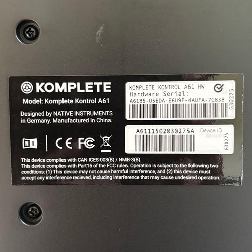 Midi Keyboard Pad Komplete Kontrol A61