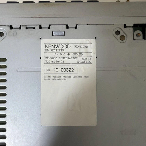 Kenwood Decks, Players Changers Rx-670Md