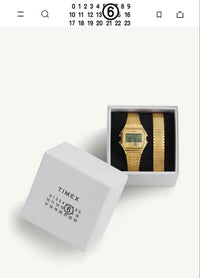 Mm6 Maison Margiela Digital Watches Timex X T80 Gift Set Gold