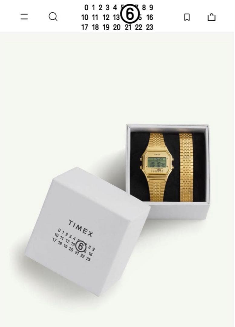 Mm6 Maison Margiela Digital Watches Timex X T80 Gift Set Gold