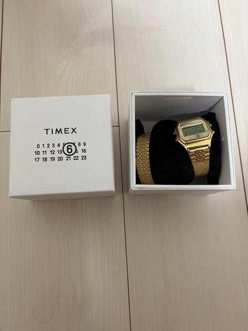 Mm6 Maison Margiela Digital Watches Timex X T80 Gift Set Gold