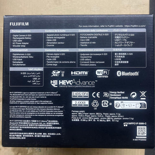 Fujifilm Mirrorless Interchangeable Lips X-S20 Menu