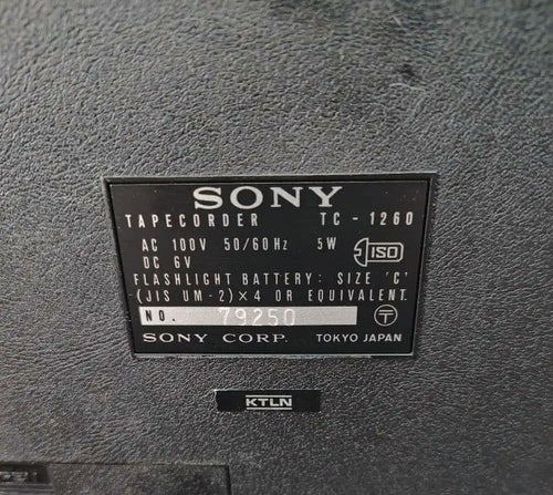 Sony Cassette Players Tapecorder Tc-1260