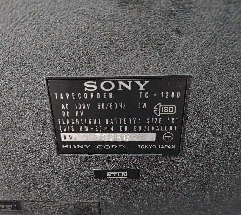 Sony Cassette Players Tapecorder Tc-1260