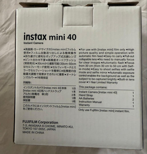Fujifilm Instant Film Instax Mini 40