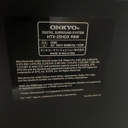 Onkyo Speakers Htx-25Hdx 2.1Ch
