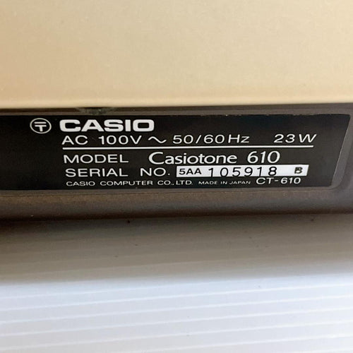 Analog Synthesizers Casio Casiotone 610 Ct-610