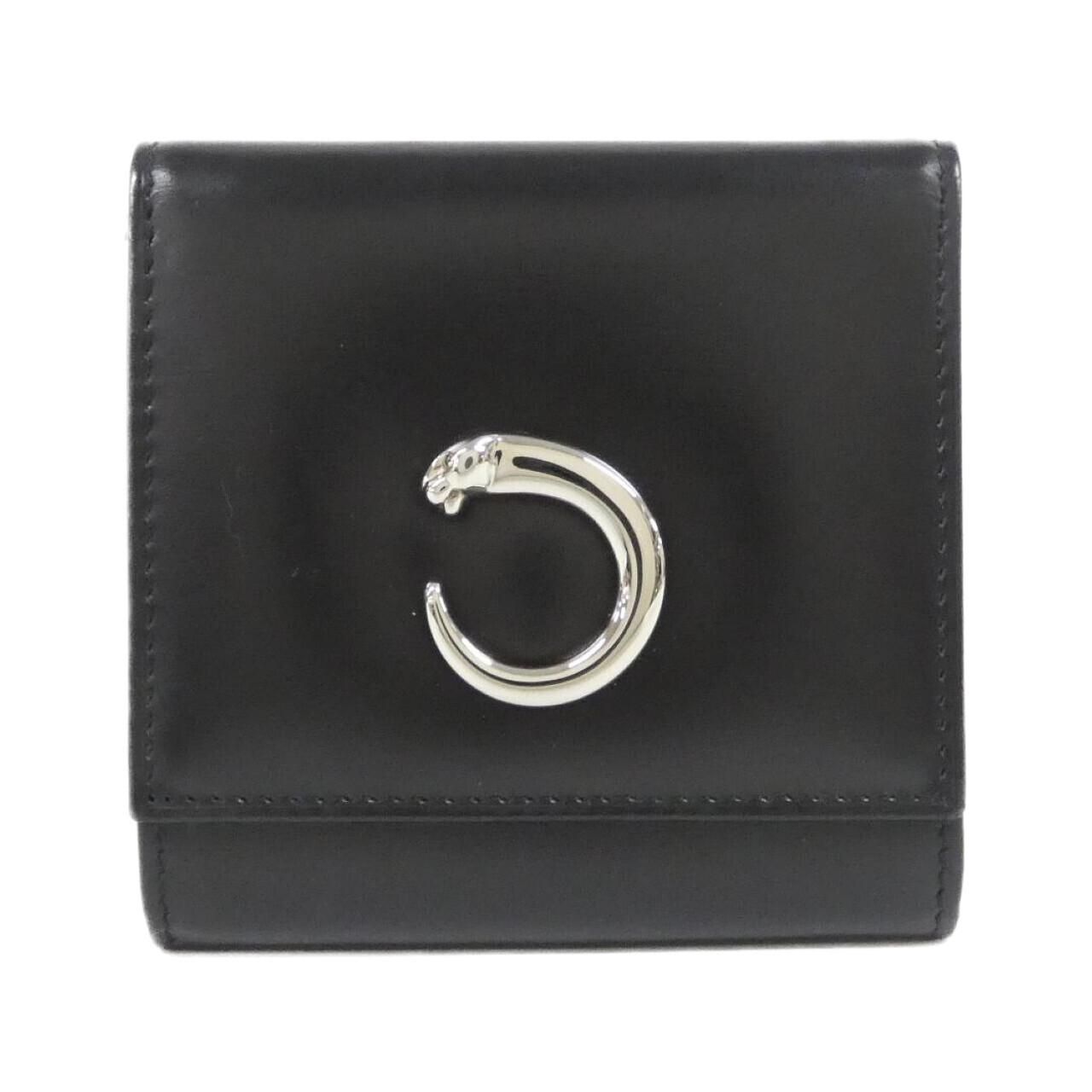 Cartier Coin Case Purse Panthere Black( Silver(