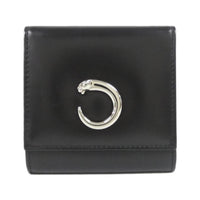 Cartier Coin Case Purse Panthere Black( Silver(