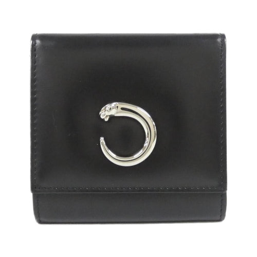 Cartier Coin Case Purse Panthere Black( Silver(