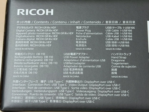Ricoh Compact Digital Cameras Gr Iiix Hdf