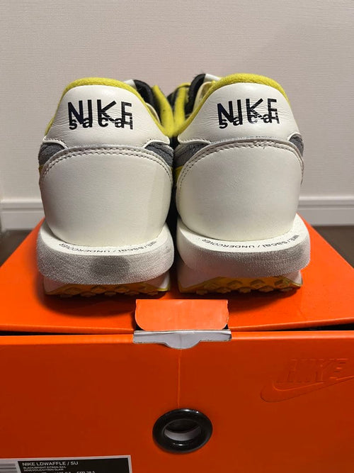Baskets Nike X Sacai Undercover Ldwaffle Noir/Bright Citron-Sail