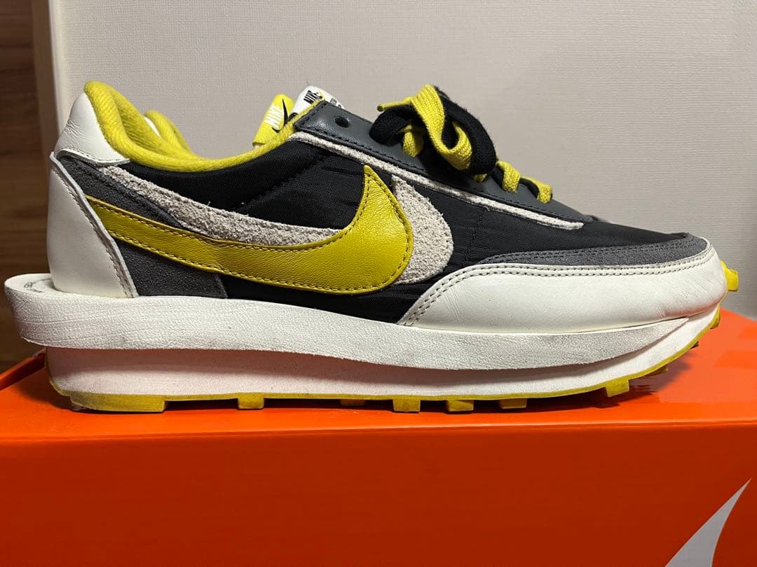 Baskets Nike X Sacai Undercover Ldwaffle Noir/Bright Citron-Sail