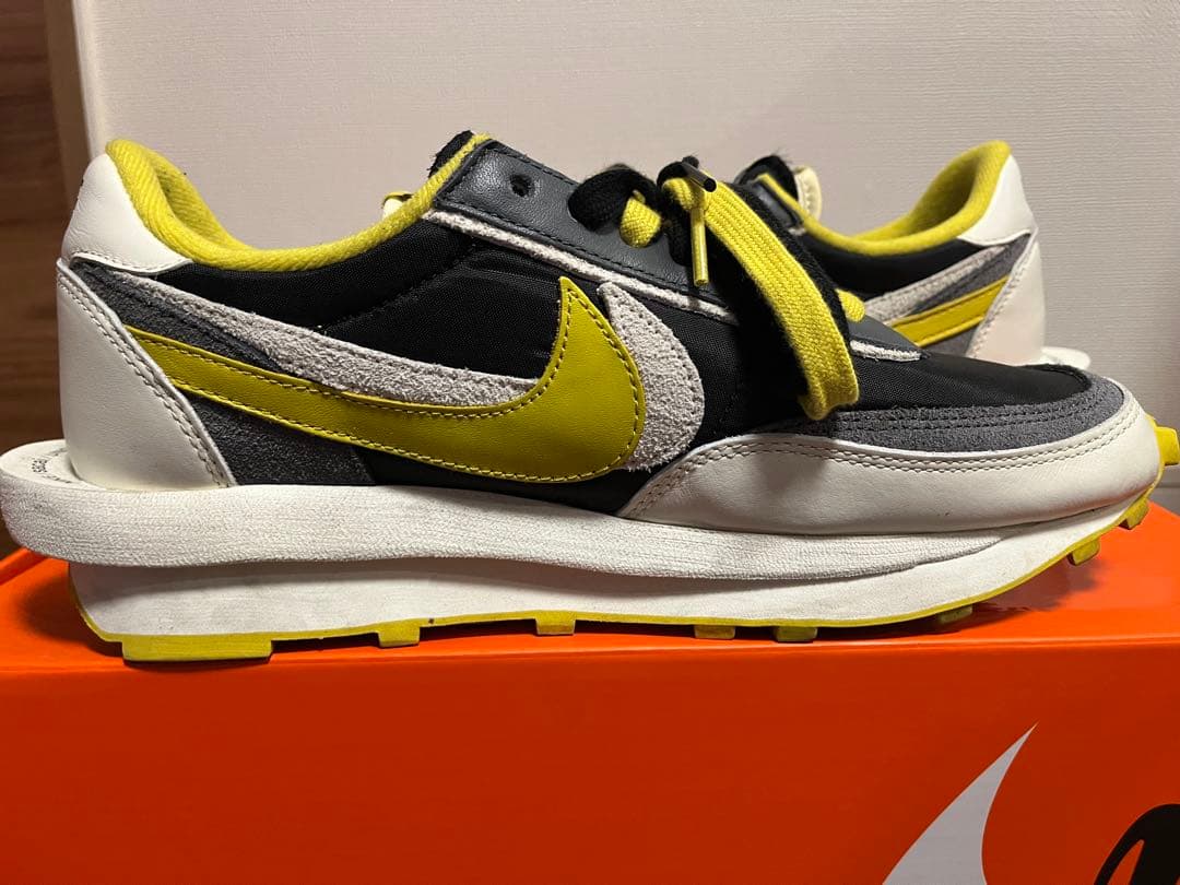 Baskets Nike X Sacai Undercover Ldwaffle Noir/Bright Citron-Sail