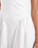 Long Sleeves, Three Quarter Sleeve Kiss The Sky Halter Neck Midaxi Dress White