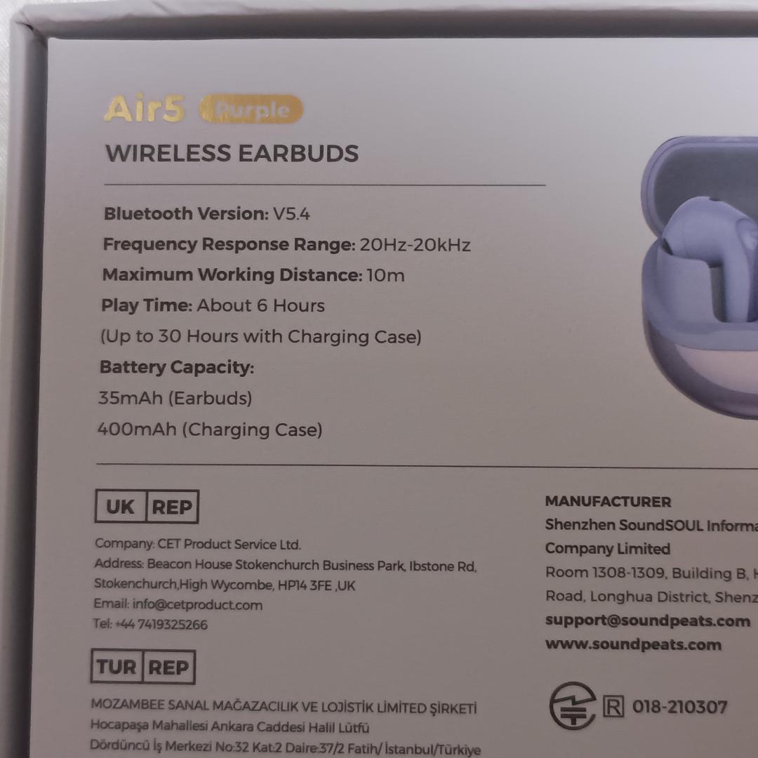 Soundpeats Wireless Earphones Air5
