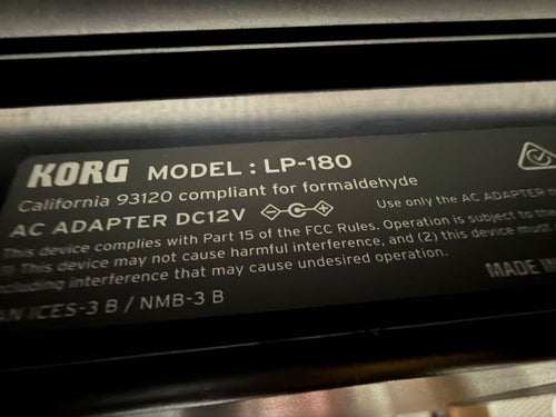 Korg Keyboard Electronic Piano Lp-180 88