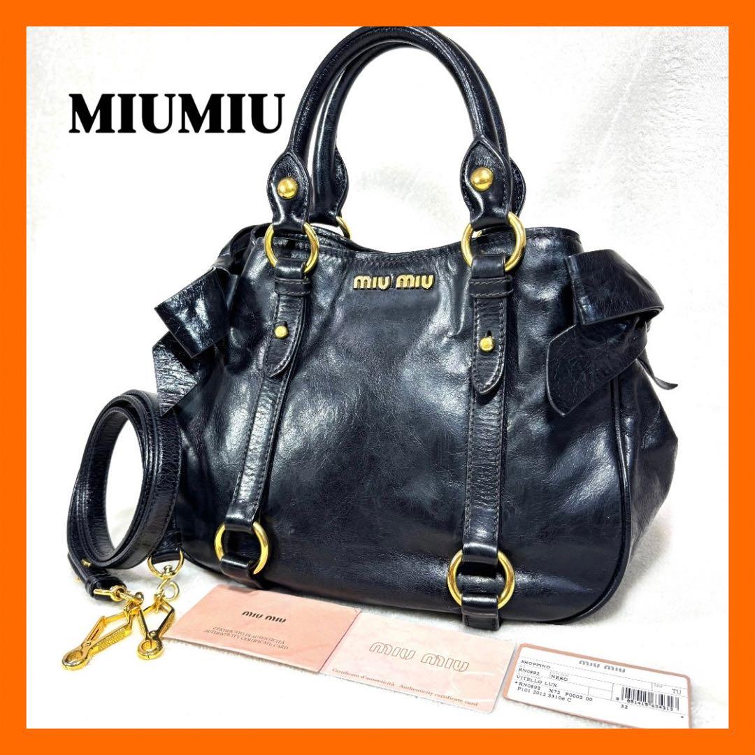 Miu Handbags 2Way Y2K Nero