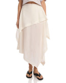 Others Pleats Please Issey Miyake All Squares Asymmetrical Skirt White