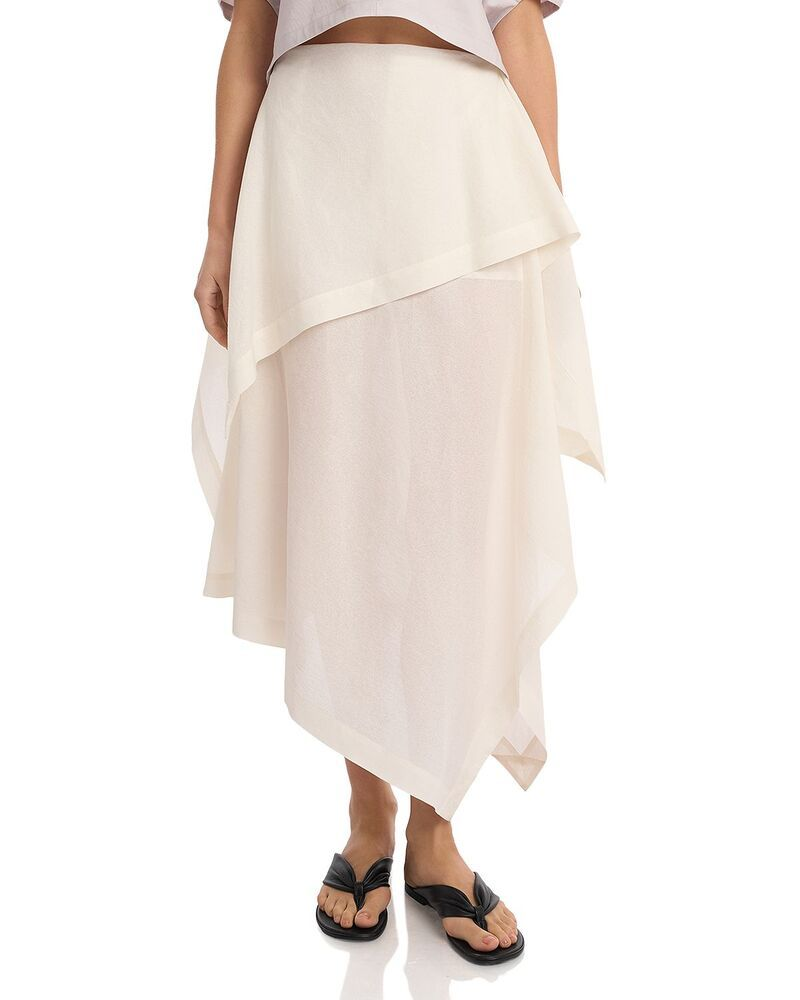 Others Pleats Please Issey Miyake All Squares Asymmetrical Skirt White