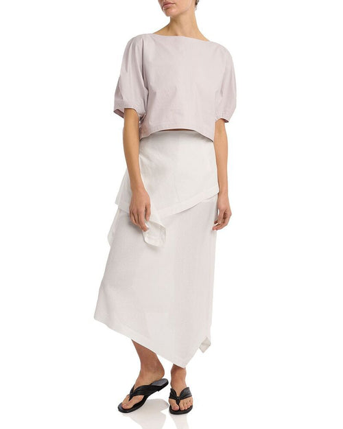 Others Pleats Please Issey Miyake All Squares Asymmetrical Skirt White